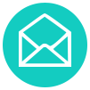 An email icon to represent the email redirection that is available when you purchase a domain from netfishes.