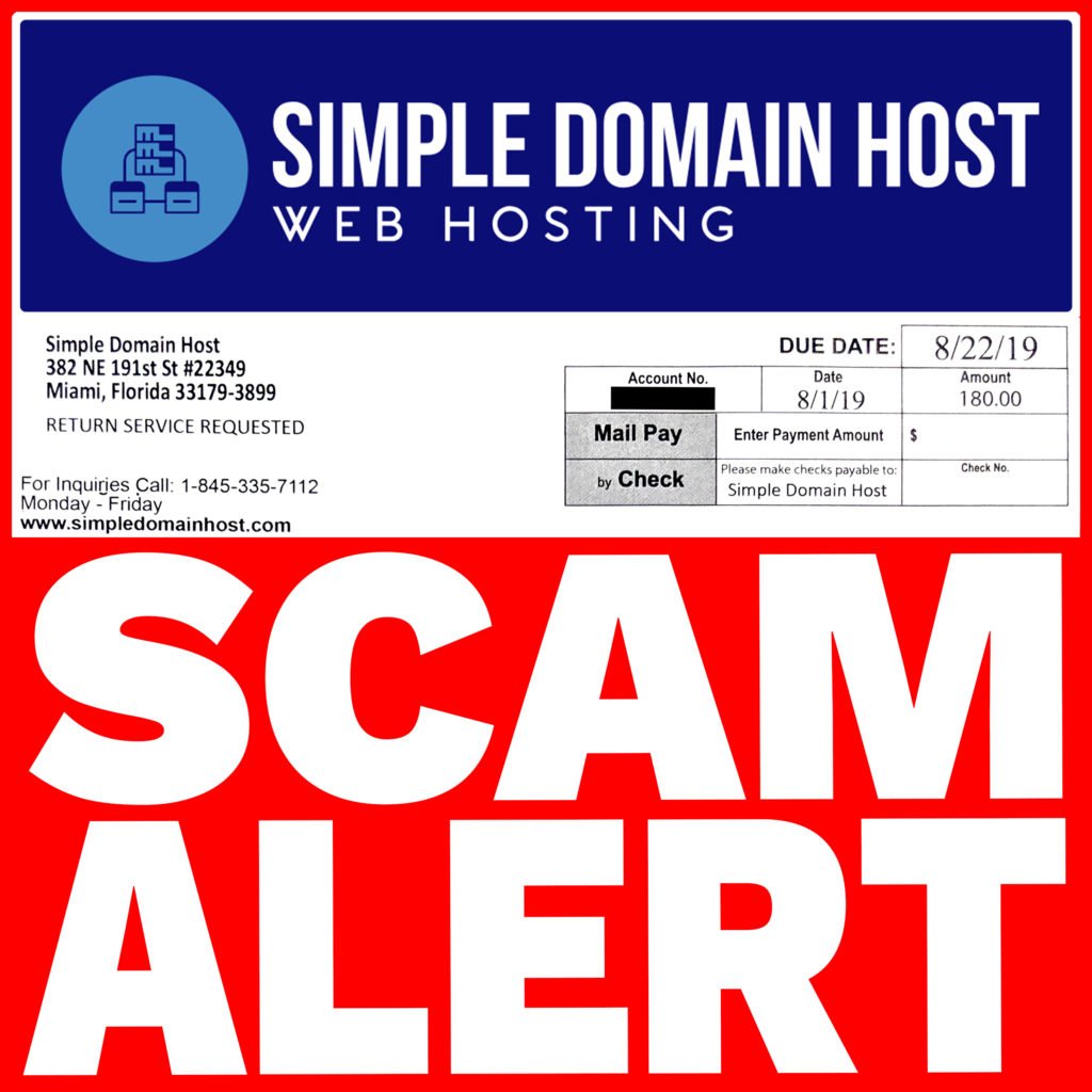 Simpledomainhost.com Scam alert