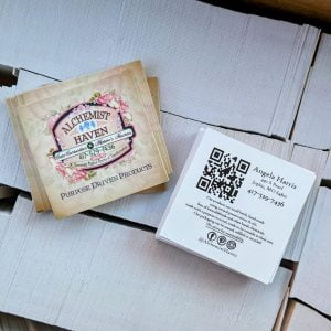 2 x 2" square business card