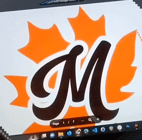 Maple Leaf Mattres Company Monogramed letter 'M' on a Leaf