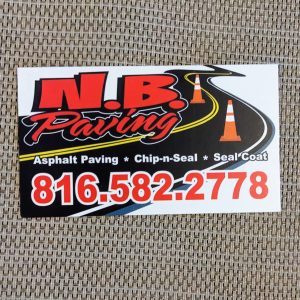 N.B. Paving. Asphalt, Paving, Chip-n-SeaI, Seal Coat. 816-582-2778