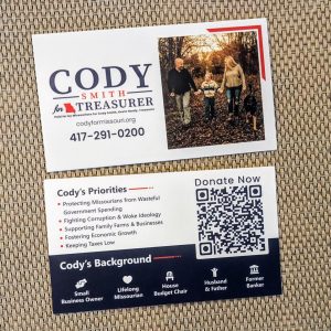 Cody Smith for Missouri State Treasurer Business Cards